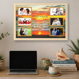 Poster Collage de photos de famille personnalisé Coucher