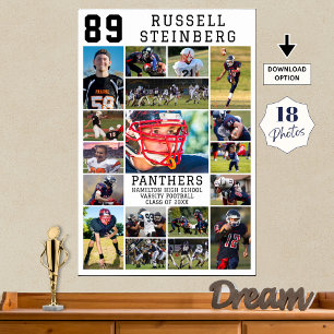 Poster Collage de photos de remise des diplômes de sport 
