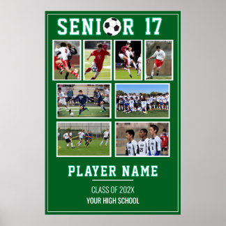 Poster Collage de photos de soirée des seniors de footbal