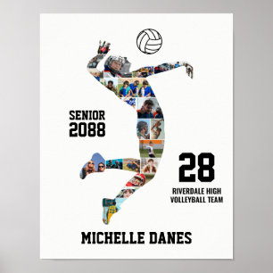 Poster Collage de photos de sport personnalisé pour joueu
