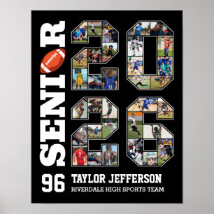 Poster Collage de photos d'équipe de football senior 2026