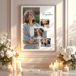Poster Collage de photos en hommage mémorial Cadeau de de
