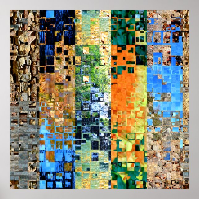 Poster Collage de photos éparpillé (Devant)