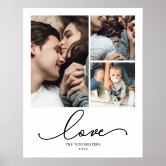 Poster Collage de photos Love 16x20 3