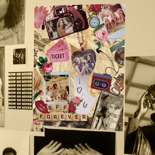Poster Collage de photos Meilleures Amies pour Toujours L