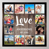 Collage de photos personnalisé Amour de famille Fe