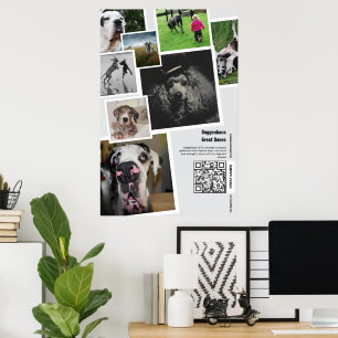 Poster Collage de photos personnalisé de Dogue Allemand