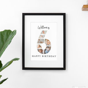 Poster Collage de photos tendance pour la fête d'annivers