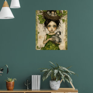 Poster Collage de poupées de nid d'oiseaux