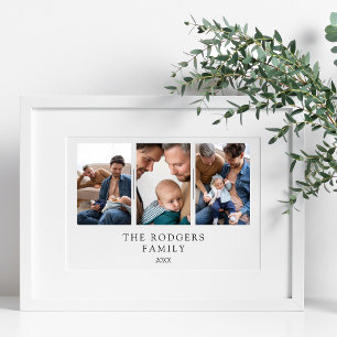 Poster Collage de session familiale minimaliste de 3 phot