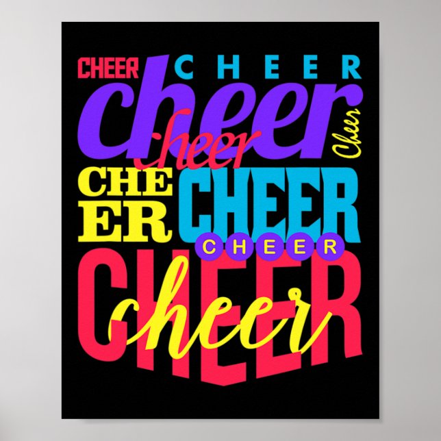 Poster Collage de typographie Cheerleader de Cheer Cheerl (Devant)
