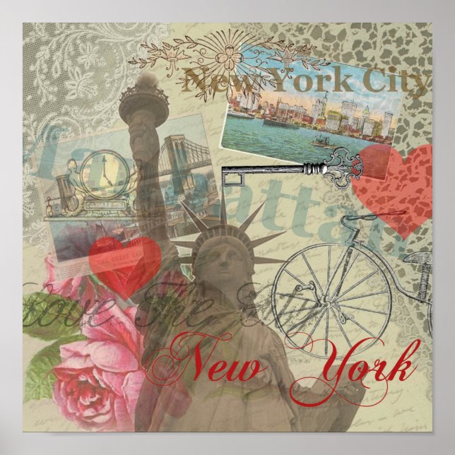 Poster Collage de Vintage (Devant)
