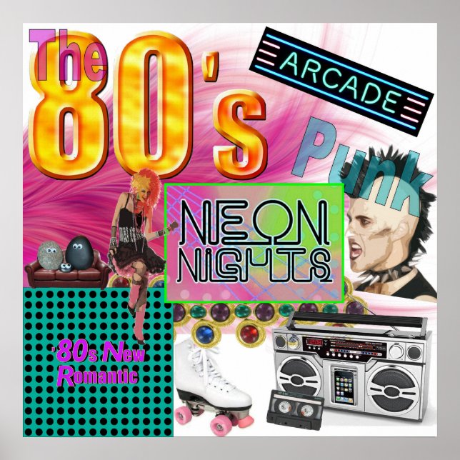 Poster Collage des années 80 (Devant)