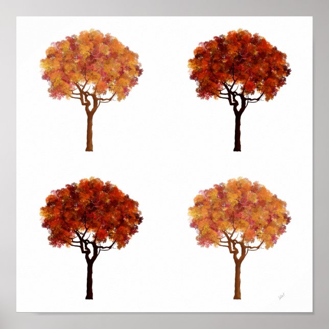 Poster Collage des arbres (Devant)