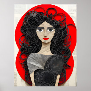 Poster Collage des femmes haïes
