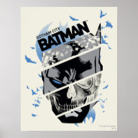 Collage du crâne Gotham City Batman