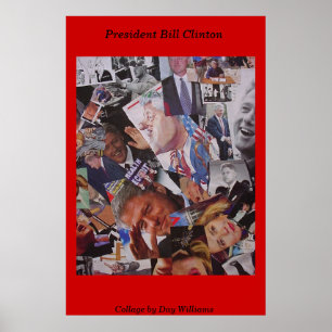 Poster Collage du Président Bill Clinton