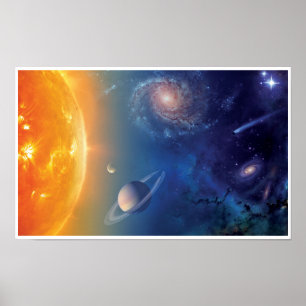 Poster Collage du système solaire de la NASA dans l'espac
