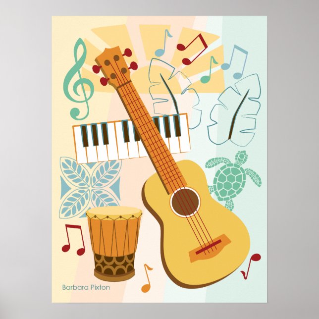 Poster Collage d'Ukelele (Devant)