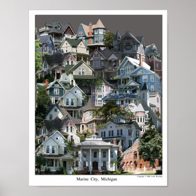 Poster collage, Marine City Michigan (Devant)