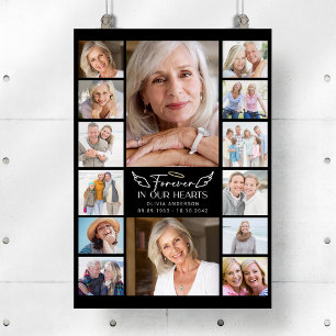 Poster Collage Multi Photo Mémorial À Tout Jamais Dans No