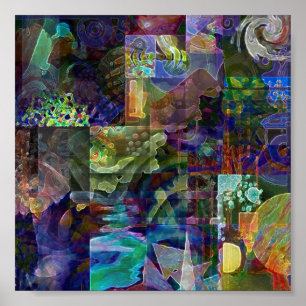 Poster Collage multiplex de couverture arrière