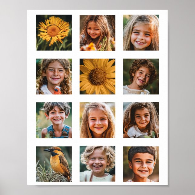 Poster Collage personnalisé de 12 photos (Devant)