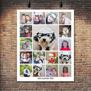Poster Collage photo avec 17 photos - peut modifier la co