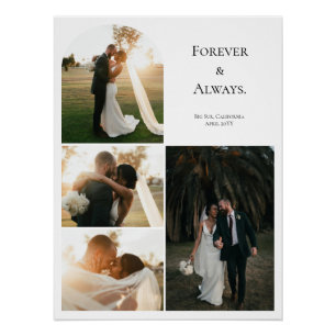 Poster Collage photo de 4 anniversaire de couple de maria