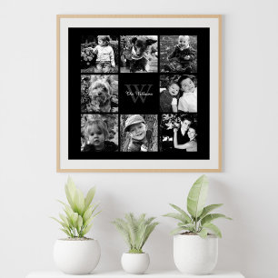Poster Collage photo de famille personnalisée
