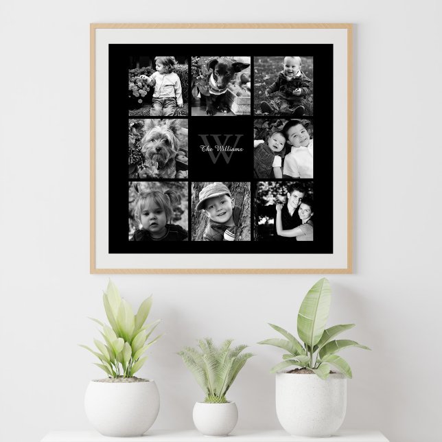 Poster Collage photo de famille personnalisée (Créateur téléchargé)