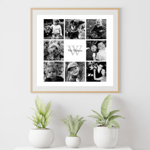 Poster Collage photo de famille personnalisée