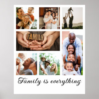 Poster Collage photo de famille Réunion cadeau parfait