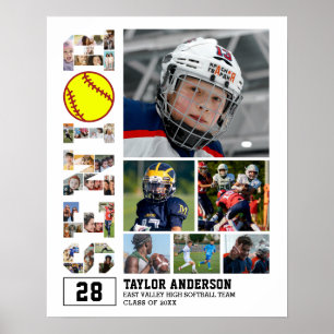 Poster Collage photo de l'équipe de softball
