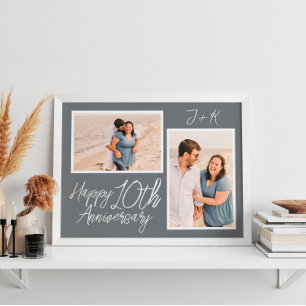 Poster Collage photo du 10e anniversaire du Mariage perso