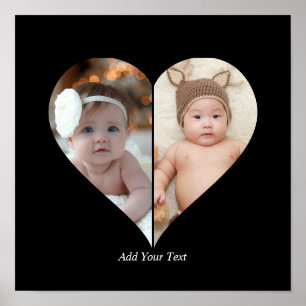 Poster Collage photo en forme de coeur 2