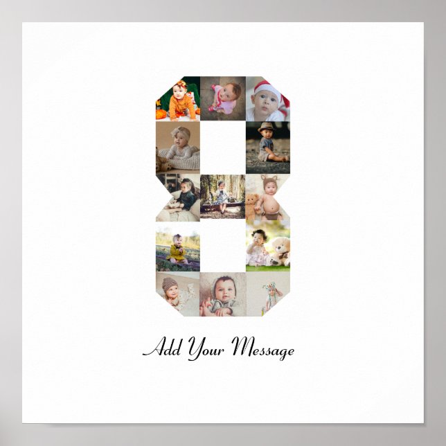 Poster Collage photo n°8 noir et blanc (Devant)