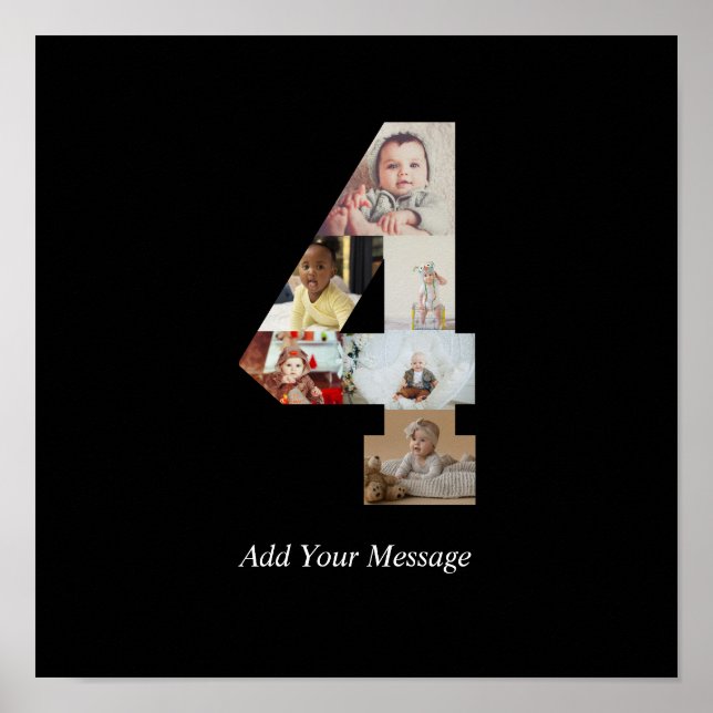 Poster Collage photo noir et blanc numéro 4 (Devant)