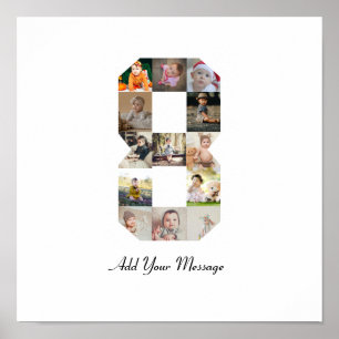 Poster Collage photo noir et blanc numéro 8