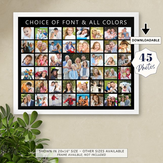 Poster Collage photo personnalisé 45 (Créateur téléchargé)