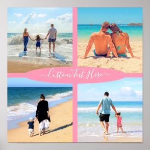 Poster Collage photo personnalisé Amour de famille Texte