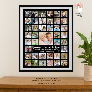 Poster Collage photo personnalisé pour anniversaire 41 av