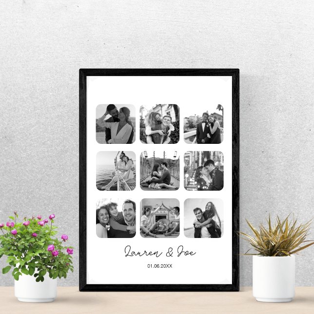 Poster Collage Photo Personnalisé Valentines Jour Don Lui (Créateur téléchargé)