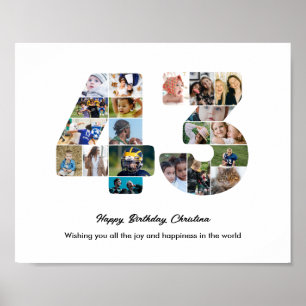 Poster Collage photo pour les 43 ans