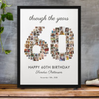 Collage photo pour les 60 ans d'anniversaire