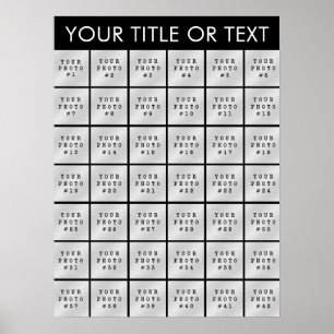 Poster Collage photo simple 42 couleur personnalisée sur 