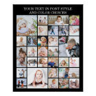 Collage photo simple de 30 photos avec couleur et