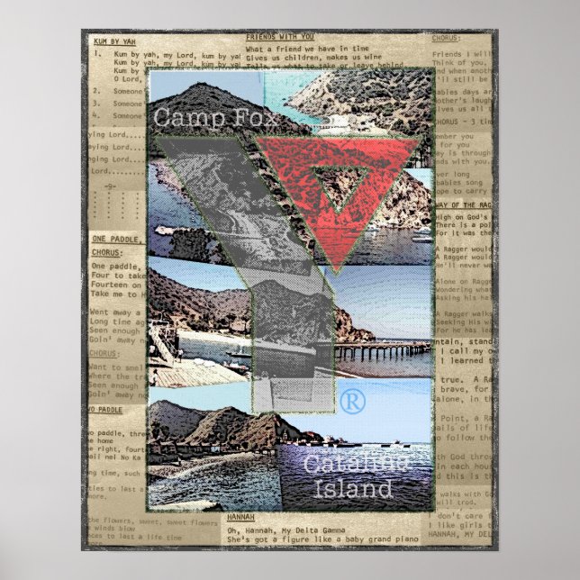 Poster Collage Photos of Fox, Song Lyrics and Y (Front)