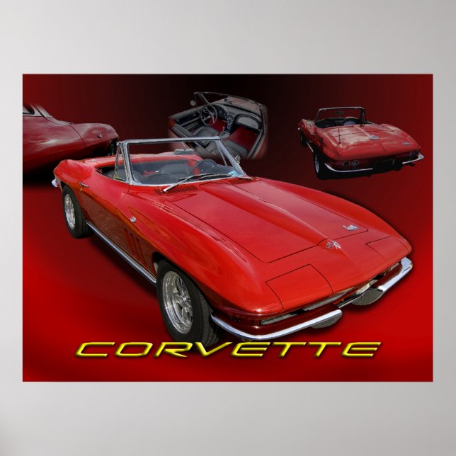 Poster Collage Red Vette (Devant)
