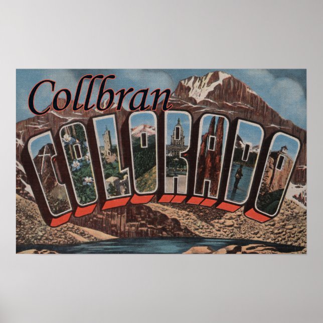 Poster Collbran, Colorado - Scènes de grandes lettres (Devant)